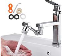 Universal 1080° Large-Angle Rotating Robotic Arm Water Nozzle Faucet Adaptor, Adjustable Extender Faucet Aerator, Kitchen Splash Filter Tap Extend Bubbler (Style B)