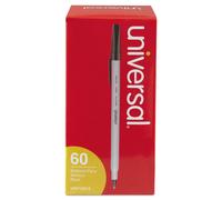 Universal 15613 Economy Ballpoint Stick Oil-Based Pen Black Ink Medium 60/Pack