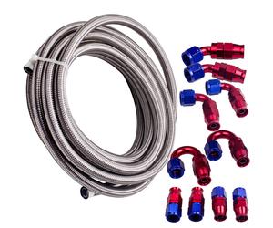 Universal 20feet/6M 8AN Oil/Gas/Fuel Hose Line Hose Pipe End Fitting Kit