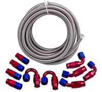 Universal 20feet/6M 8AN PTFE Gas Oil Line Hose AN8 Fitting ends Kit