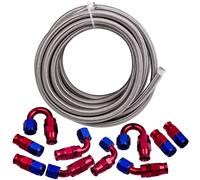 Universal 20feet/6M 8AN PTFE Gas Oil Line Hose AN8 Fitting ends Kit