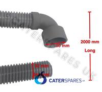 Universal 2M Lungo Angolo Di Gomito Piatto/Lavabicchieri Scarico Tubo Flexible