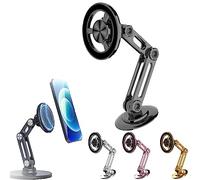 Universal 360° PRO Upgrade Window Car Phone Holder,Hands Free Automobile Mounts Cell Phone Holder with Metal Ring (Black)
