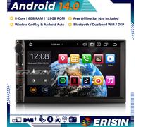Universal 8-Core 128GB Android 14 Autoradio GPS Navi DAB+CarPlay Wifi 4G OBD DSP
