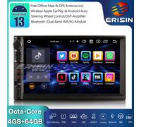 Universal 8-Core Android 13 Autoradio GPS CarPlay Wifi Bluetooth USB OBD2 DSP FM
