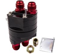 Universal Aluminum 2pcs Filter Adapter Plate Kit For Oil Filters AN10 Fitting