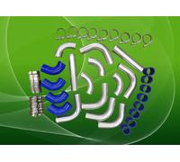 Universal Aluminum Intercooler Turbo Piping pipe Kit + Blue hose kit 2.25" 57mm