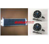 Universal Aluminum Liquid Heat Exchanger Air to Water Intercooler Radiator + Fan