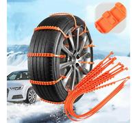 Universal Anti-Skid Snow Tire Chains,Portable Emergency Wheel Cable Ties for Cars SUVs Trucks,Reusable Winter Safety Non-Slip Tire Straps for Muddy Roads and Winter Driving (20)