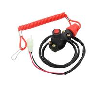 Universal ATV Motorcycle Boat Tether Lanyard Kill Stop Engine Switch Push Button Compatibile con la maggior parte di ATV, motociclette, motori a bordo(Red Kill Switch)