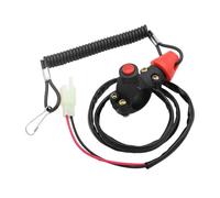 Universal ATV Motorcycle Boat Tether Lanyard Kill Stop Engine Switch Push Button Compatibile con la maggior parte di ATV, motociclette, motori a bordo(Black Kill Switch)