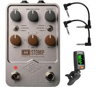 Universal Audio OX Stomp Speaker Emulatore Pedale - Bundle con 2 cavi patch e sintonizzatore