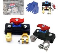 Universal Battery Disconnect & Leak Protector, 12V/24V Car Battery Disconnect Switch, Waterproof Battery Kill Switch with Solid Copper Terminals, Automatic Circuit Breaker for Car Truck (Mix)