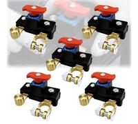 Universal Battery Disconnect & Leak Protector, 12V/24V Waterproof Durable Solid Copper Conductivity Car Battery Disconnect Switch, Car Boat Truck Power Cuts Off Switch (Pure Copper Version,5PCS)