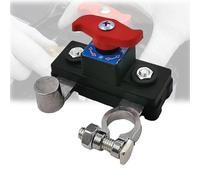 Universal Battery Disconnect & Leak Protector, 12V/24V Waterproof Durable Solid Copper Conductivity Car Battery Disconnect Switch, Car Boat Truck Power Cuts Off Switch (Bright Silver Version,1PC)