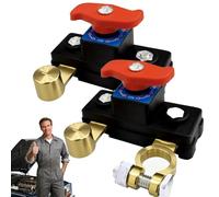 Universal Battery Disconnect & Leak Protector, Car Battery Disconnect Switch 12v/24v Heavy Duty Battery Kill Switch, Circuit Breaker Protection, Breaker Isolation Switch (2pcs)