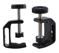 Universal C-clamp, 2pcs Aluminum Alloy Universal C Table Desk Clamp with 1/4 And 3/8 Thread Hole