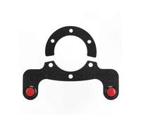 Universal Carbon Fiber Horn Button Kit for 6-Bolt Steering Wheels with Dual Button Design