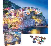 Universal Castle Diapositiva metallizzata 1000 pezzi puzzle per adulti e bambini Italia senso panorama punto di riferimento foto classico puzzle (Manarola, Cinque Terre, Italy)