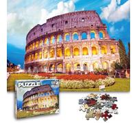 Universal Castle Jigsaw Puzzle da 1000 pezzi per adulti e bambini Europa panorama paesaggio foto impossible Classic XXL Puzzle (Colosseo, Rome)
