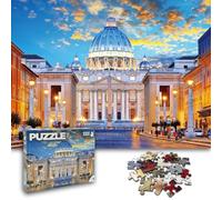 Universal Castle Jigsaw Puzzle da 1000 pezzi per adulti e bambini Europa panorama paesaggio foto impossible Classic XXL Puzzle (St. Peter's Basilica, Vatican)