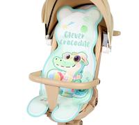Universal Cooling Stroller Pad - Blu/White, Breathable Soft Mat For Kids, Inserto For Travel Summer, 30 x 15 Inch, Layer, Non Slip Backing | Carne, Cars, Sleeping, Outdoor, Walk, Nap, Park, Sho