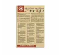 Universal Declaration of Human Rights Full Text Poster Historical Document Print for Classroom Office Social Justice Wall Art Decor(Unframed,12x18inch(30x45cm))