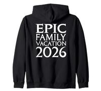 Universal Epic Universe Family Vacation 2026 Front & Back Felpa con Cappuccio