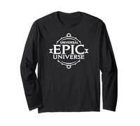 Universal Epic Universe Minimalist Logo White Maglia a Manica