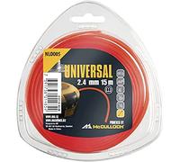 Universal Filo di taglio NLO005: filo di ricambio per tagliabordi, lunghezza 15 m, Ø filo 2,4 mm, nylon resistente allo strappo, accessorio originale McCulloch (cod. art. 00057-76.163.05)