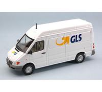 Universal Hobbies Mercedes Sprinter Corriere GLS 1:43 Modellino Realistico Bianco PVC Scala 1/43 Collezione Decorazione da Tavolo