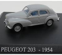 Universal Hobbies Uh = Norev Metallo Ho 1/87 Peugeot 203 Berlina Grigia 1954 N