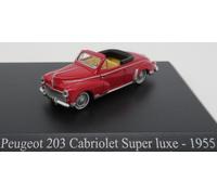 Universal Hobbies Uh = Norev Metallo Ho 1/87 Peugeot 203 Cabrio Super Lusso 1955