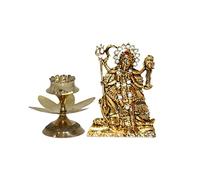 Universal Hub® Statua di Kali Ma dea indù Statuetta in Metallo dea Religiosa idolo della dea Kali Ornamento Decorativo da Collezione Statua di Kali Maa in Metallo per Auto Regalo Religioso per Pooja