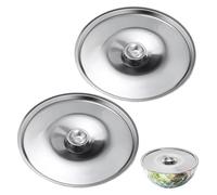 Universal Lid,Cover Bowl,Mini Pan Lid,Milk Lid,4.7Inch 2Pcs Stainless | 12cm, for Skillets, for Frying Pans, Cookware Lid Replacement Accessories(24 cm)