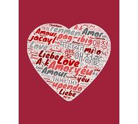 Universal Love - Burgundy Multi-Purpose Journal That Represents United Love in Different Languages