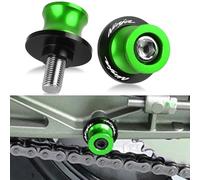 Universal M8 Nottolini Cavalletto 8MM Bobine CNC Alluminio per KA&WA-SAKI Z400 Z650 NINJA 650 400 1000SX 2018-2022(Verde)