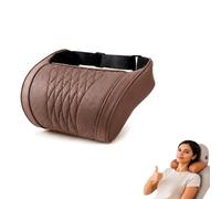 Universal Memory Foam Car Headrest Neck Pillow, Car Neck Pillow，Car Seat Headrest with Adjustable Strap,Ergonomic Support Auto Neck Cushion for Long Road Trips, Relieve Driving Fatigue (Dark Brown)