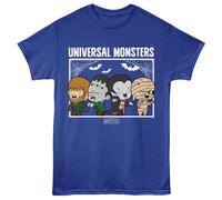 Universal Monsters Chibi Monsters Maglietta Uomo Royal Maniche Corte