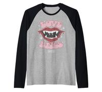 Universal Monsters Dracula Love Bites Retro Goth Maglia con Maniche Raglan