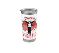 Universal Monsters Dracula Up All Night Retro Goth Bicchiere termico in acciaio inox doppia parete