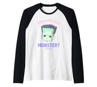Universal Monsters Frankenstein Anime Who’s The Real Monster Maglia con Maniche Raglan