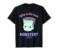 Universal Monsters Frankenstein Anime Who’s The Real Monster Maglietta