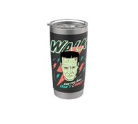 Universal Monsters Frankenstein Don’t Care Retro Goth Bicchiere termico in acciaio inox doppia parete