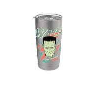 Universal Monsters Frankenstein Don’t Care Retro Goth Bicchiere termico in acciaio inox doppia parete