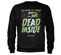 Universal Monsters Frankenstein Felpa Nera Dead Inside Con Maniche Lunghe