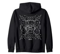 Universal Monsters Frankenstein Retro Goth Line Art Felpa con Cappuccio