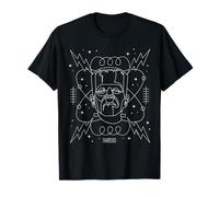 Universal Monsters Frankenstein Retro Goth Line Art Maglietta