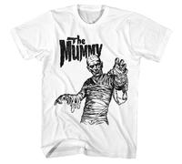 Universal Monsters La Mummia Maglietta Uomo Manica Corta Tinta Unita Bianco