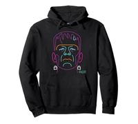 Universal Monsters Neon Frankenstein Portrait Felpa con Cappuccio